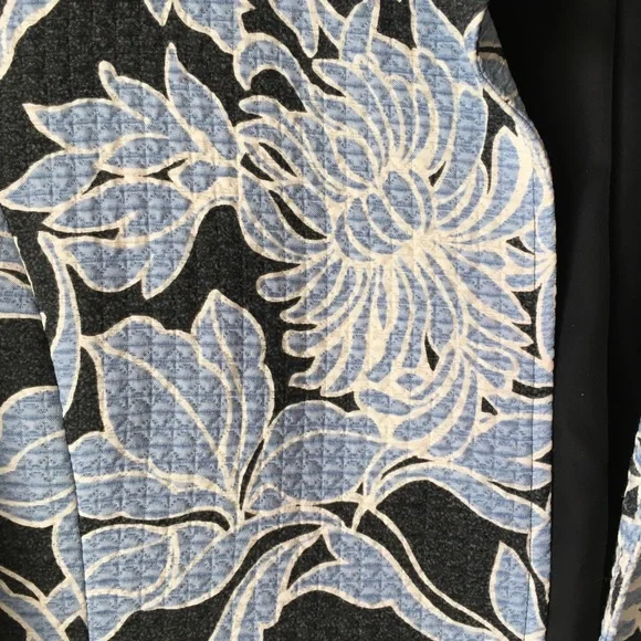 Ellen Tracy Silk and Wool Open Front Blazer Jacket Floral Print Sz 10 - Picture 9 of 15